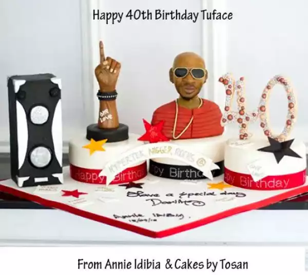 2face Got A Customized Birthday Cake From His Loving Wife, Annie [Checkout This Cake]